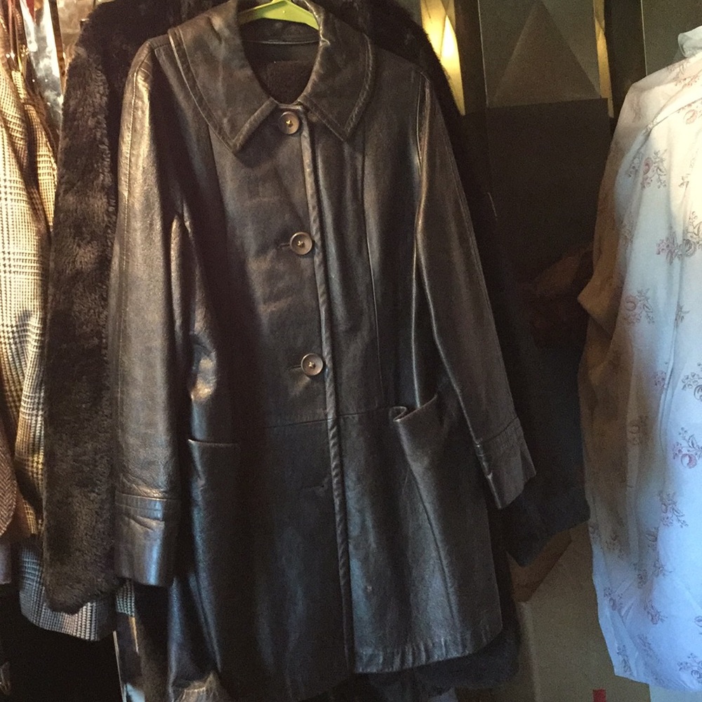 Leather trench Coat